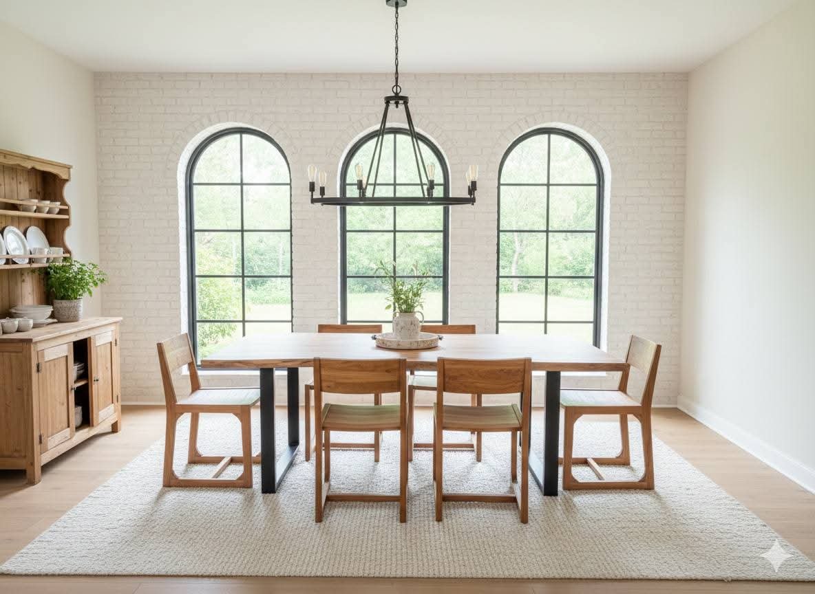Solid Acacia Live-Edge Dining Table & 6-Chair Artisan Set - Image 6
