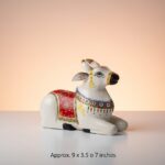 Hand-Painted Traditional Wooden Nandi Cow